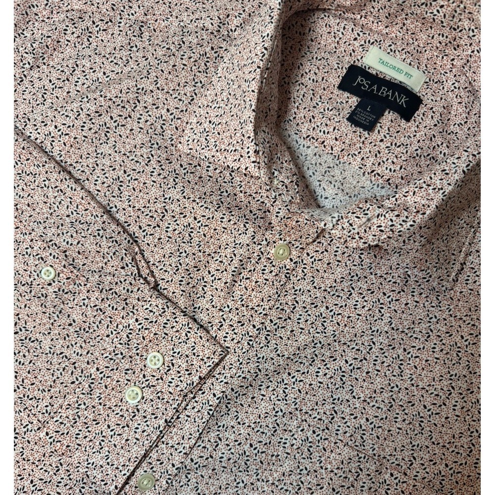 NWT Jos A Banks Comfort Stretch Tailored Fit Floral Long Sleeve‎ Men Large